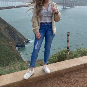 Express denim jeans, cropped, mid rise